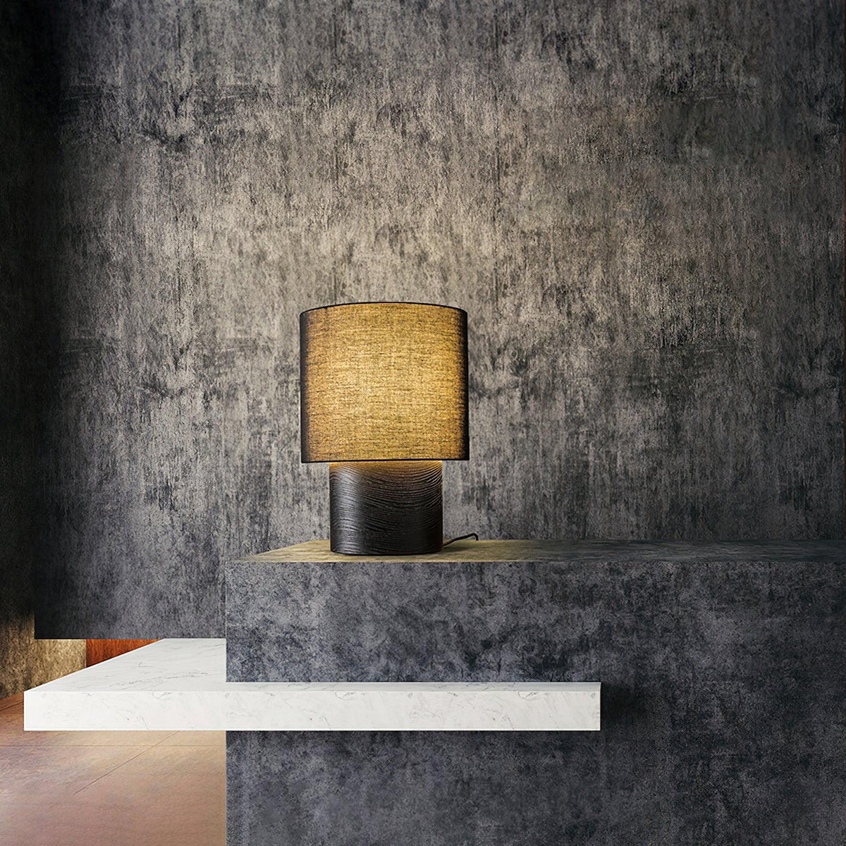 Alvira Lampe de Table en Bois Minimaliste
