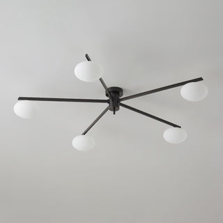 Lustra Plafonnier Noir Blanc Verre