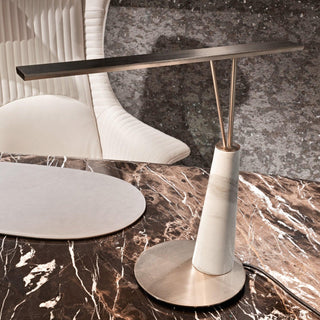 Lunaris Modern Marble Table Lamp-Neutral Decor