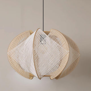 Calyraice Suspension en Bois et Corde de Chanvre