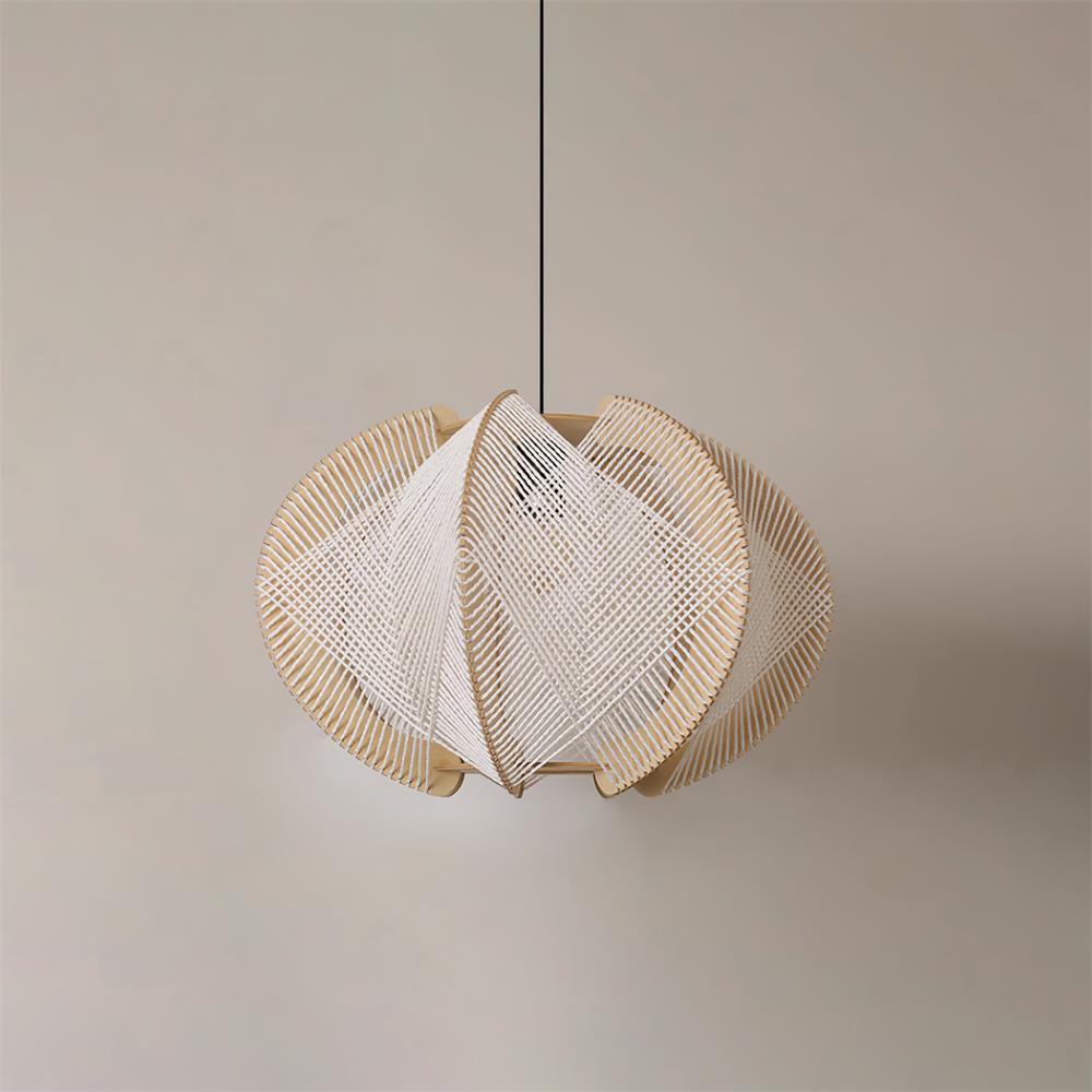 Calyraice Suspension en Bois et Corde de Chanvre