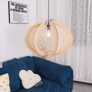 Calyraice Suspension en Bois et Corde de Chanvre