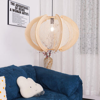 Calyraice Suspension en Bois et Corde de Chanvre