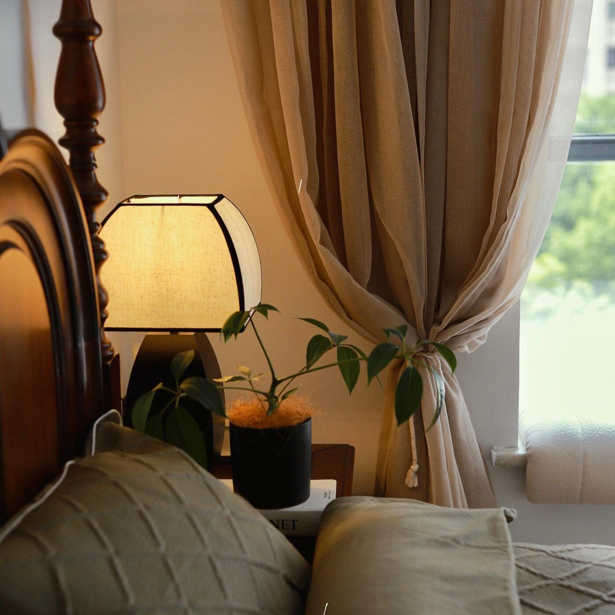 Alux Lampe de Table Minimaliste Tissu