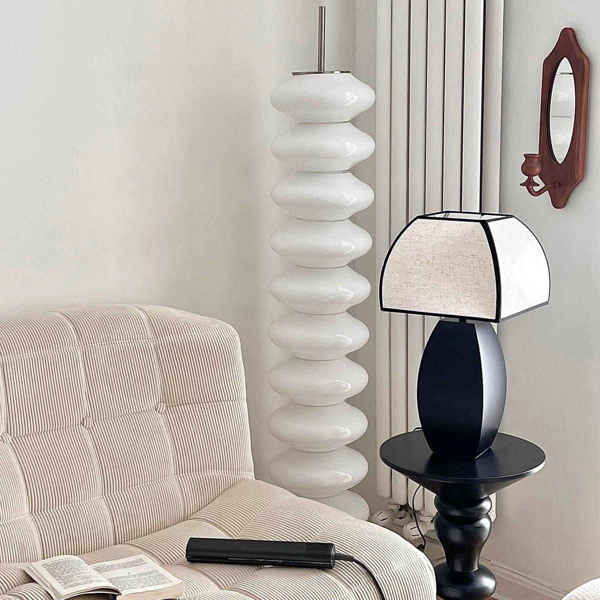 Alux Lampe de Table Minimaliste Tissu