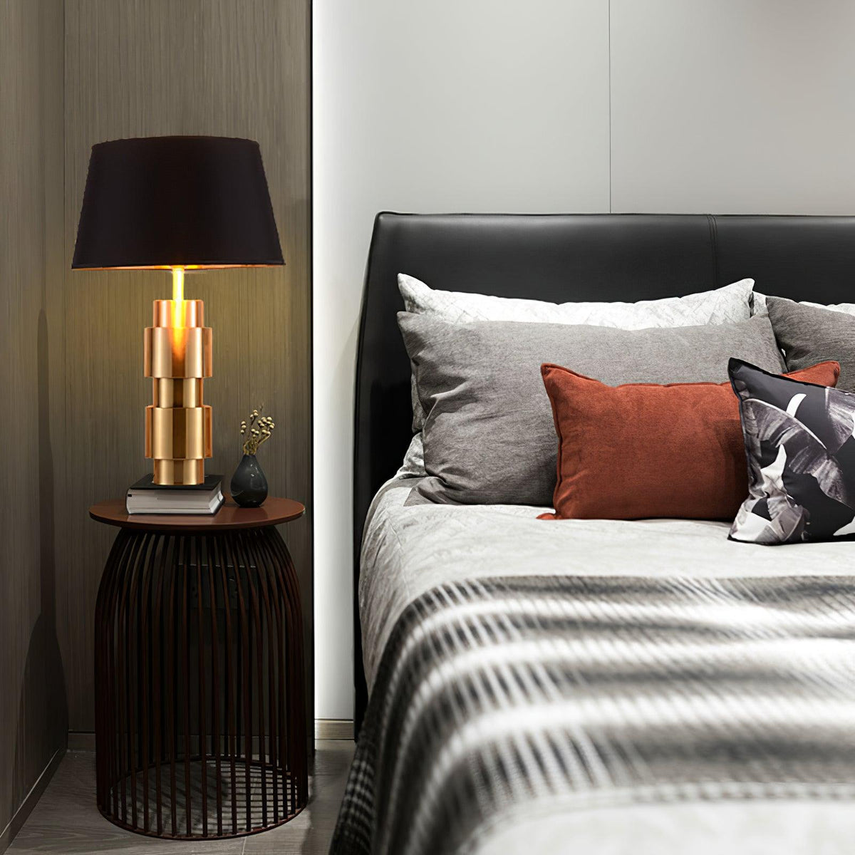 Lyle Lampe de Table Industrielle en Tissu
