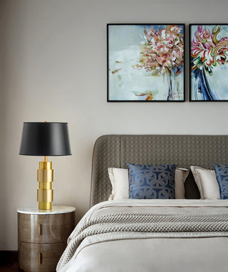 Lyle Lampe de Table Industrielle en Tissu