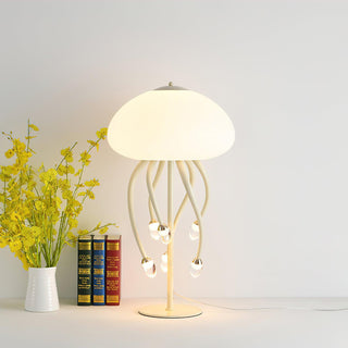 Zosilyra Whimsical Glass Jellyfish Table Lamp-Neutral Decor