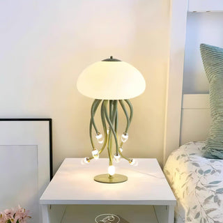 Zosilyra Whimsical Glass Jellyfish Table Lamp-Neutral Decor
