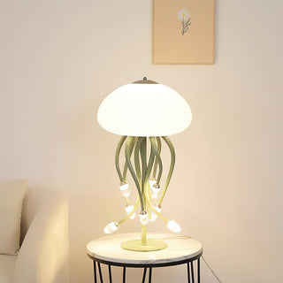 Zosilyra Whimsical Glass Jellyfish Table Lamp-Neutral Decor