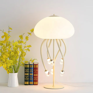 Zosilyra Whimsical Glass Jellyfish Table Lamp-Neutral Decor