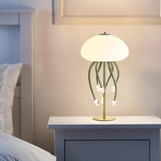 Zosilyra Whimsical Glass Jellyfish Table Lamp-Neutral Decor
