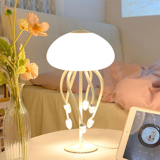 Zosilyra Whimsical Glass Jellyfish Table Lamp-Neutral Decor