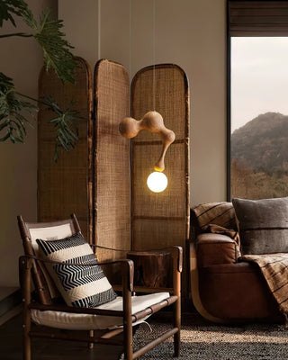 Thaddeus Suspension en Bois de Luxe