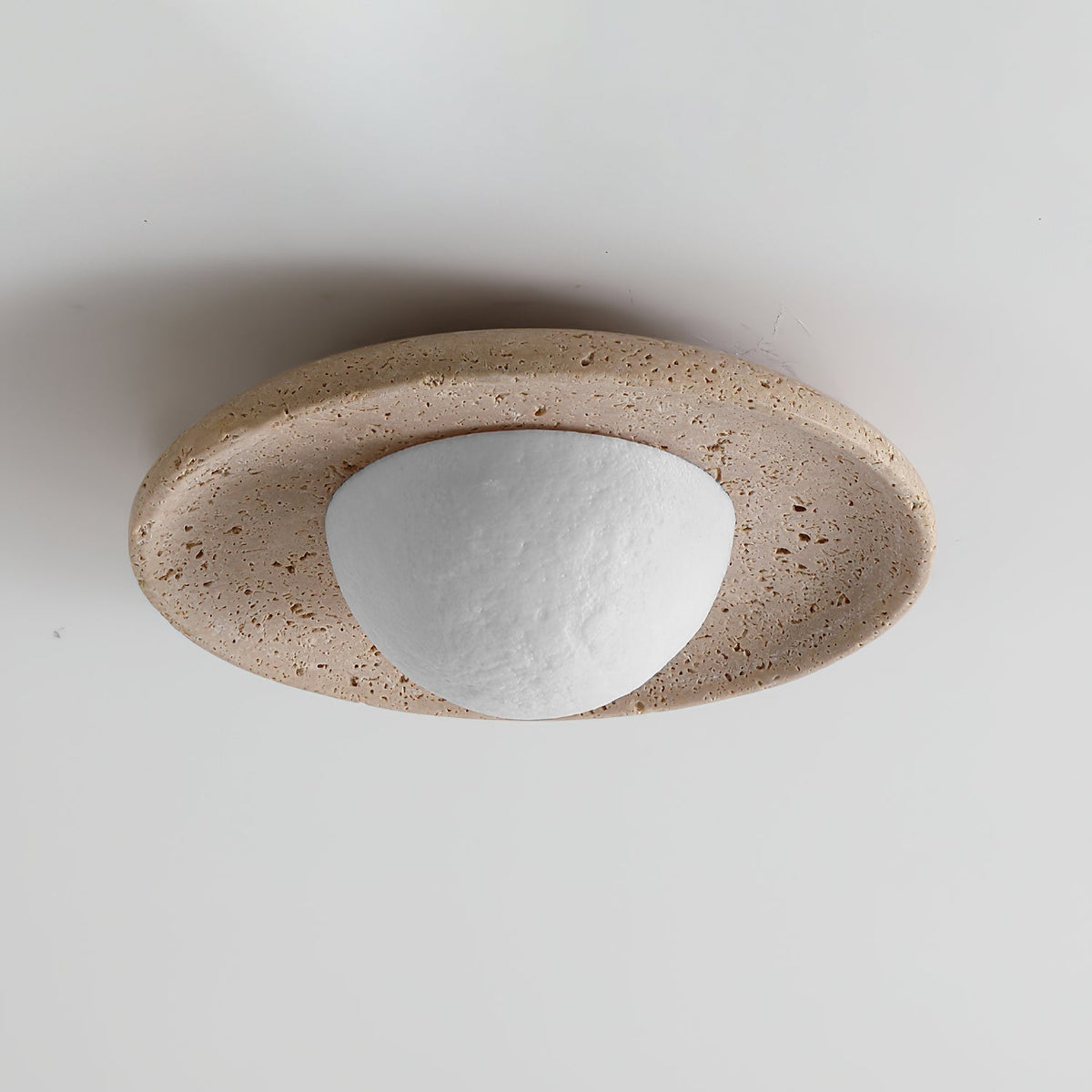Side profile of the Jenny Ceiling Light mounted flush to the ceiling.