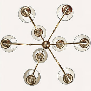 Vilorira Lustre Tissu Laiton Vintage