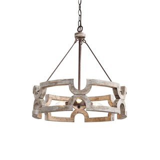 Victoria Lustres Vintage en Bois Couleur Rouille