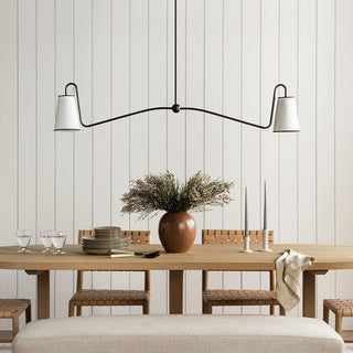 Ormirarae Suspension Vintage Industrielle Linéaire en Laiton Et Tissu