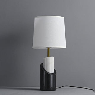 Crest Contemporary Brass Table Lamp-Neutral Decor