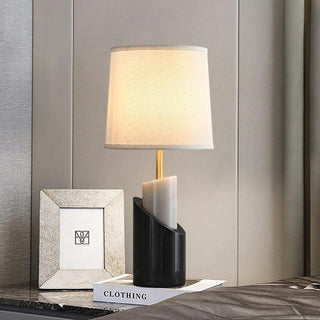 Crest Contemporary Brass Table Lamp-Neutral Decor