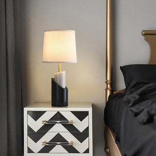 Crest Contemporary Brass Table Lamp-Neutral Decor