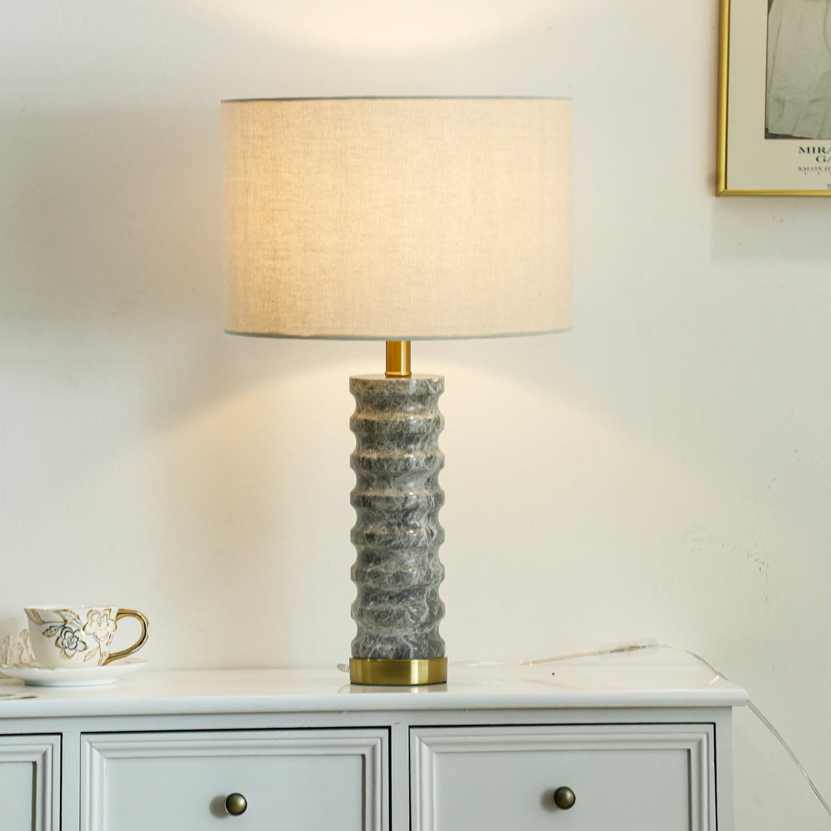 Waylon Lampe de Table en Marbre Moderne