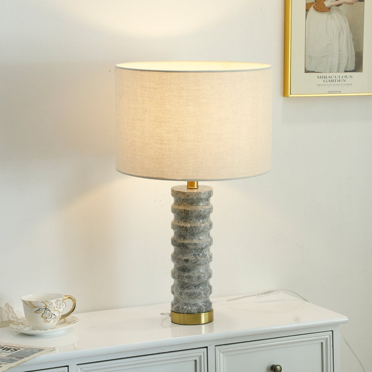 Waylon Lampe de Table en Marbre Moderne