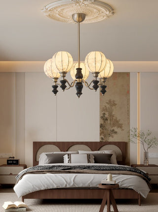 Osilan Lustre Vintage Traditionnel Élégant en Bois