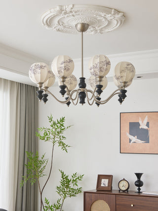 Osilan Lustre Vintage Traditionnel Élégant en Bois