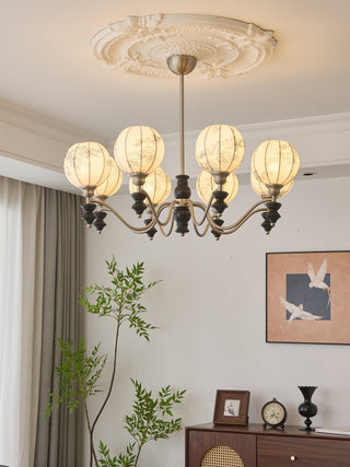 Osilan Lustre Vintage Traditionnel Élégant en Bois
