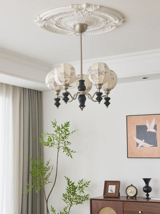 Osilan Lustre Vintage Traditionnel Élégant en Bois