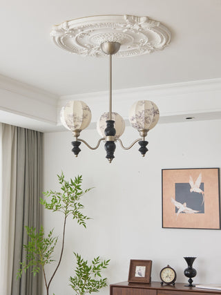 Osilan Lustre Vintage Traditionnel Élégant en Bois