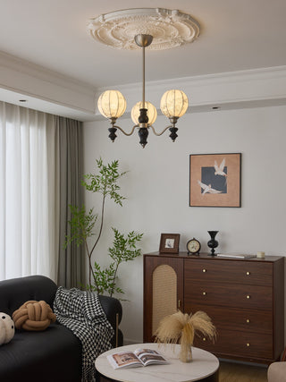 Osilan Lustre Vintage Traditionnel Élégant en Bois