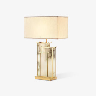 Nysilor Rectangular Glass Table Lamp-Neutral Decor