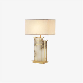 Nysilor Rectangular Glass Table Lamp-Neutral Decor