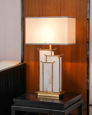 Nysilor Rectangular Glass Table Lamp-Neutral Decor