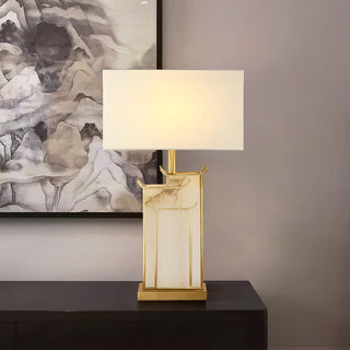 Nysilor Rectangular Glass Table Lamp-Neutral Decor