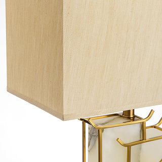 Nysilor Rectangular Glass Table Lamp-Neutral Decor