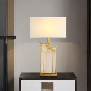 Nysilor Rectangular Glass Table Lamp-Neutral Decor