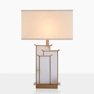 Nysilor Rectangular Glass Table Lamp-Neutral Decor
