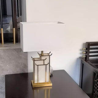 Nysilor Rectangular Glass Table Lamp-Neutral Decor