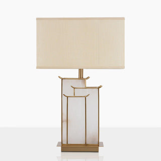 Nysilor Rectangular Glass Table Lamp-Neutral Decor