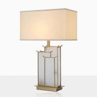 Nysilor Rectangular Glass Table Lamp-Neutral Decor