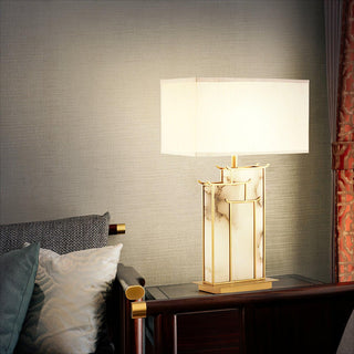 Nysilor Rectangular Glass Table Lamp-Neutral Decor