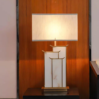 Nysilor Rectangular Glass Table Lamp-Neutral Decor