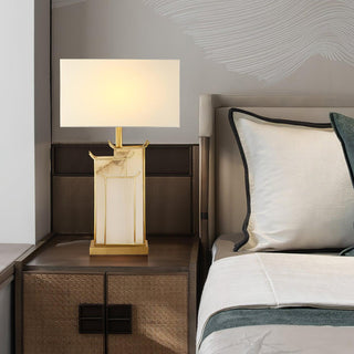 Nysilor Rectangular Glass Table Lamp-Neutral Decor