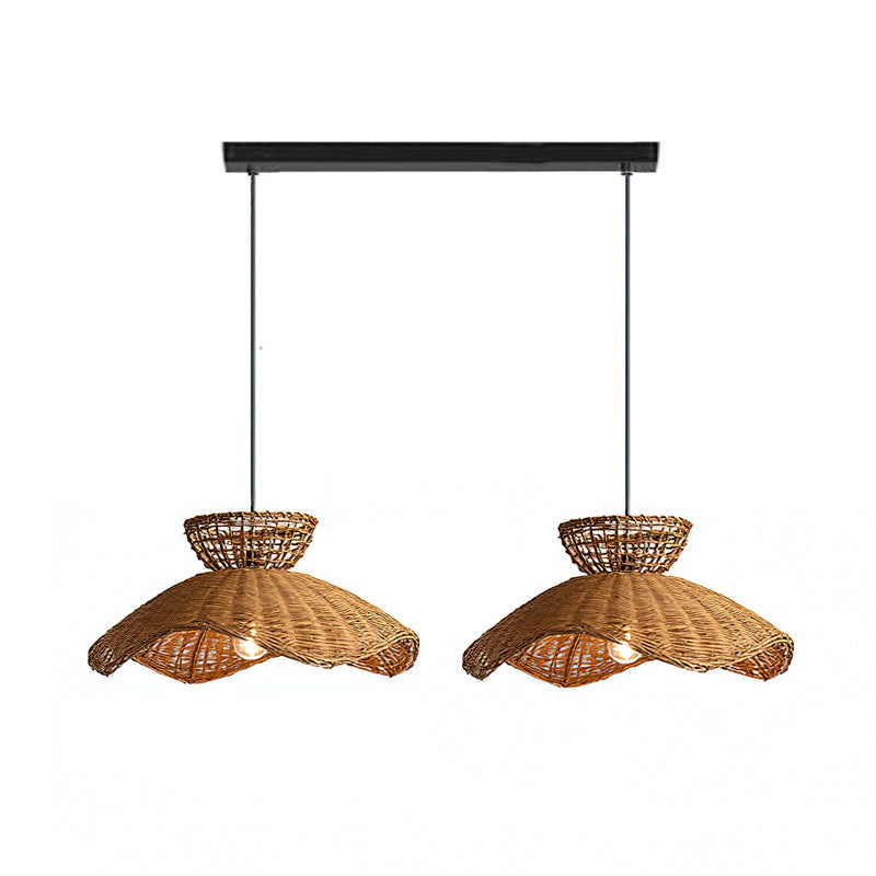 Raviraine Suspension en Rotin Ondulé