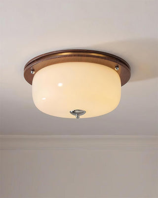 Plafonnier Verre Montage Encastré Moderne Minimaliste Noyer-Luire