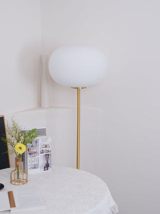 Iloryra Lampadaire en Travertin à Base Colonnaire
