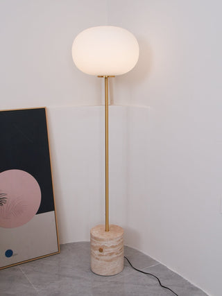 Iloryra Lampadaire en Travertin à Base Colonnaire